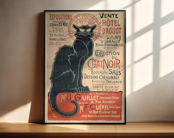 Le Chat Noir vintage french art poster print