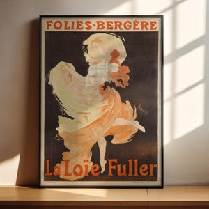 Folies Bergere La Loie Fuller vintage french art poster print