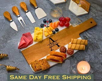 Real Estate Closing Gift, Housewarming Gift, New Home Gift, Personalized Charcuterie Board, Wood Cutting Board, Monogram Logo, New House
