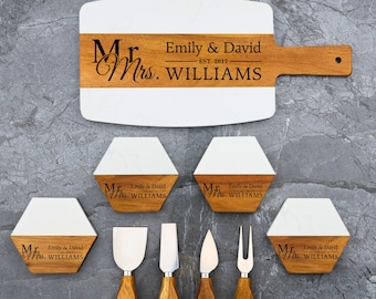 Personalized Serving Board for Family, Engagement Gift for Couple, New Home, Housewarming Gift Unique, Anniversary Gifts, Charcuterie Board