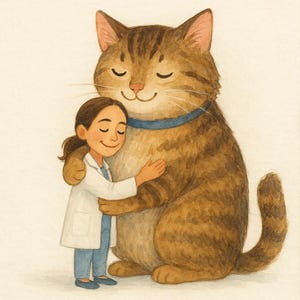Pet Illustration, Pet and Owner Custom Portrait, Cute Family Drawing, Personalized Gift, Portrait from Photo