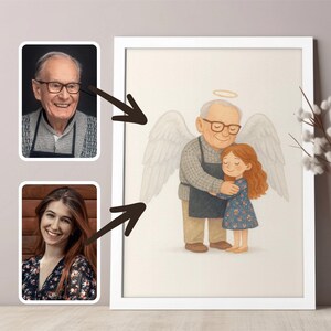 Add Loved One to Photo, Memorial Family Portrait from Photos, Combine Photos, Gift for Loss of Father or Mother, Christmas Memorial Gift