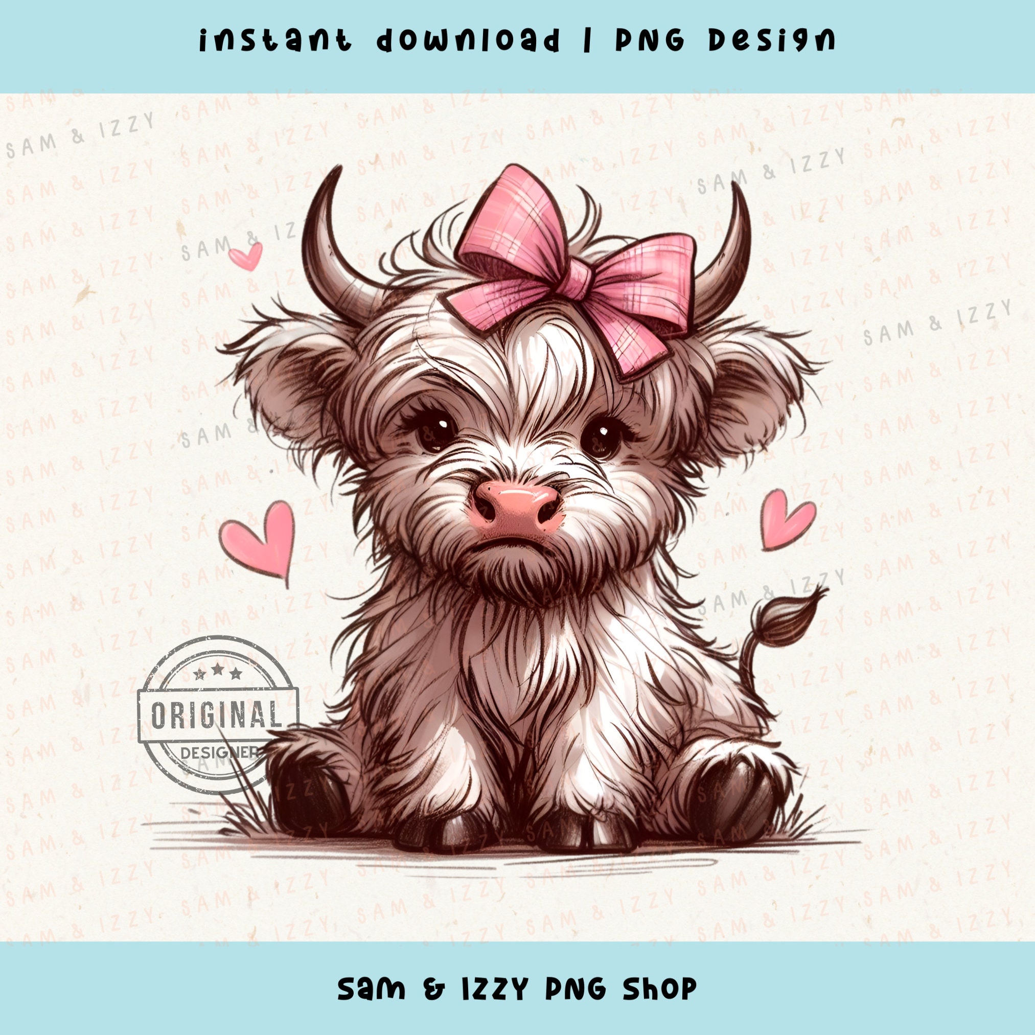 Cute Cow Png, Highland Cow Png, Highland Cow Design, Cow Sublimation, Western Png, Cow Bundle, Highland Cow Art, Western Sublimation, DTF
