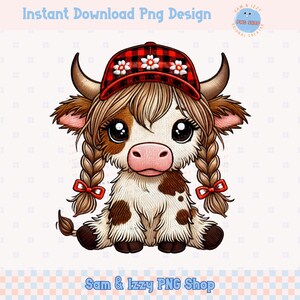 Jolie fille de la campagne vache sublimation design Western Highland vache Png graphiques décoration de ferme vache amant cadeaux, animaux de la ferme tote bag tshirt tasse