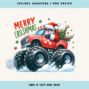 Design de sublimação de trenó de caminhão de Papai Noel engraçado fofo, gráficos de camisa de feriado infantil fofos, png alegre, caminhão de Papai Noel de Natal, camisa de meninos e meninas