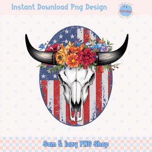 Cráneo de toro (Png), Toro (Png), Cuatro de Julio (Png), Floral patriótico occidental (Png), Amante de las vacas (Png), Día de la Independencia (Png), Bandera de EE. UU., Vaca floral, DTF