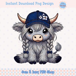 Jolie fille de la campagne vache sublimation design Western Highland vache Png graphiques décoration de ferme vache amant cadeaux, animaux de la ferme tote bag tshirt tasse