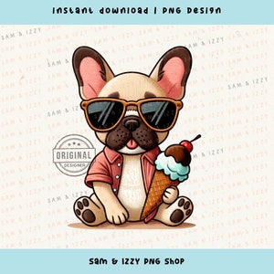 Beach Vibes Png, Eis Png Png, Kinder Tshirt Designs, künstliche Stickerei, Urlaub Png, Französische Bulldogge Png, Süßer Hund Clipart, DTF