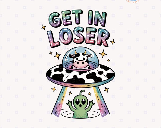 Alien Camera PNG, Cute Alien PNG, UFO Cow Abduction, Funny Cow Png ...