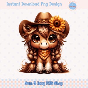 Adorable cheval Western Cowgirl Png Sublimation Design, Clipart graphique tournesol mignon, ferme bébé animaux cheval de ferme Tshirt cadeau pour amoureux des chevaux