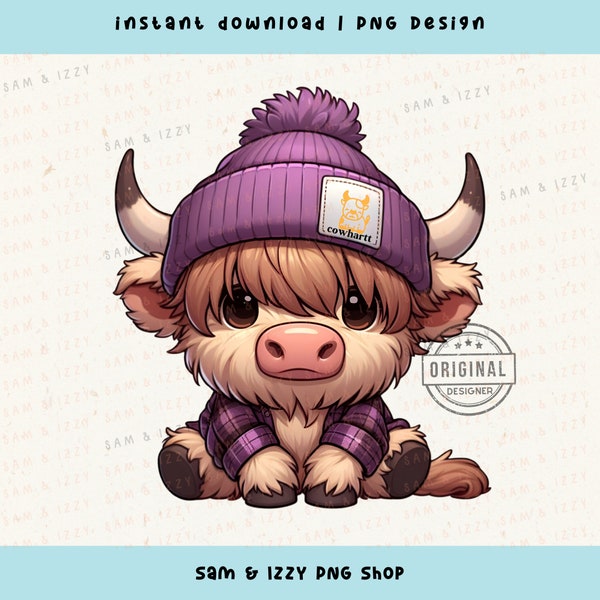 Highland Cow Png, Highland Cow Design, Cow Sublimation, Western Png, Cow Bundle, Highland Cow Art, Western Sublimation, DTF, Cute Cow Png