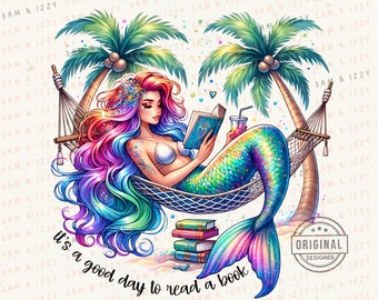Book Reading Shirt, Book Shirt Design, Bookworm Reading Png, Book Lover Png, Bookwork Png, One More Chapter, Mermaid Png, Mermaid Clipart