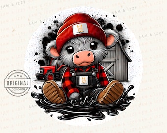 Car Coaster Png, Cow Car Coaster, Highland Cow Png, Highland Cow Design, Cow Sublimation, Western Png, Highland Cow Art, Western Sublimation
