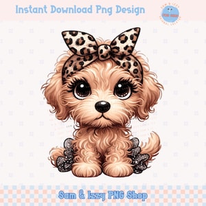 Niedliche Goldendoodle Welpen Clipart, Hunde-Liebhaber-Geschenk-Designs, Hundemama Sublimation, Tier Haustier Einladung Grafiken, Hund Tshirt Png, Hunderasse Kunst