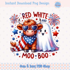 Rojo, blanco y mugido, linda vaca patriótica festiva del 4 de julio, gráficos del 4 de julio, fantasma del Día de la Independencia PNG, PNG de moda