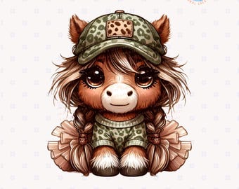 Cute Leopard Print Tutu Horse Png, Farm Animal Sublimation Design, Western Horse Png, Floral Tutu Horse Lover Graphics, Country Girl Shirt