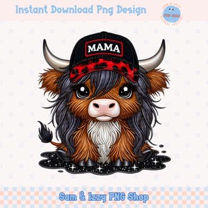 Mamá de campo, Chica de campo, Diseños para el día de la madre, Mamá vaca, Animales de granja Png, Vida de campo Png, Vaca de las tierras altas Png, Vaca linda Png, Clipart de vaca