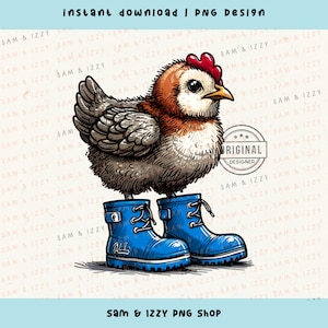 Cute Chicken Png, Chicken Png, Cute Chicken Sublimation Design, Chicken Clipart, Funny Chicken Png, Western Png, Cute Western Designs, DTF