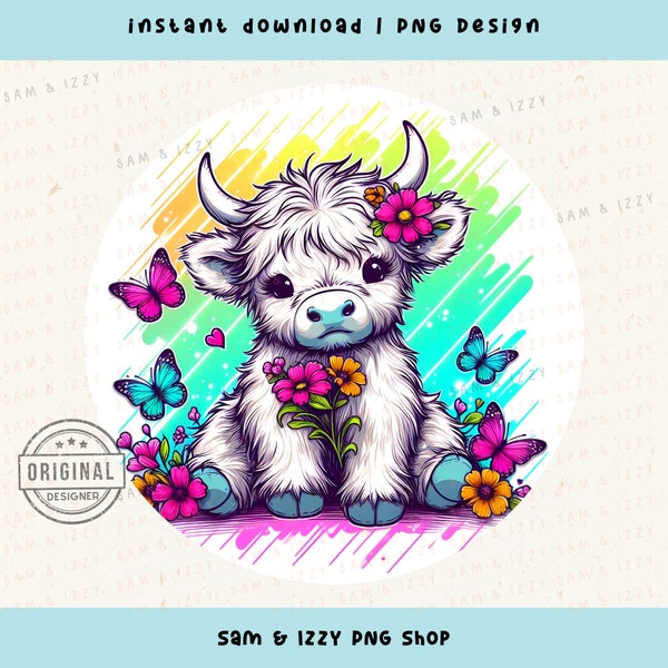 Car Coaster Png, Cow Coaster Png, Flower Coaster, Highland Cow Png, Highland Cow Design, Highland Cow Art, Cow Sublimation, Sparkly, Glitter