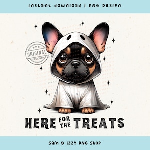 Französische Bulldogge Png, Süßer Geist Hund Png, Halloween Hund Png, Geisterhunde, Hunde Blatt Png, Hier Für Die Leckereien, Süßes Oder Saures, Süßer Hund Clipart