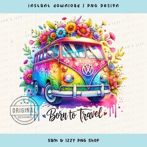 Born To Travel png, reizen clipart, familie road trip, vakantie png, avontuur png, aquarel reizen, reisstickers, reislust, planner