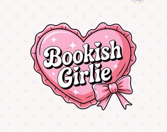 Bookish Girly Pillow Book Lover Gift Png Sublimation Design, Retro Just One More Chapter Sticker Graphics, Trendy Bookworm Literary Quote