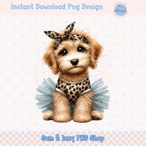 Cute Goldendoodle Puppy Clipart, Dog Lover Gift Designs, Dog Mom Sublimation, Animal Pet Invitation Graphics, Dog Tshirt Png, Dog Breed Art