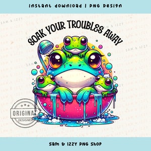 Lustiger Frosch Png, Süßer Frosch Png, Mama Leben Png, Trendy Designs, Grafikdesign für T-Shirts, Aufkleber, Bunter Frosch, Muttertag Png, Mama Png