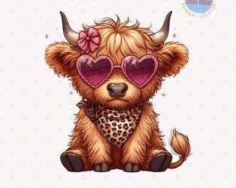 Giovenca San Valentino Png, Mucca delle Highland San Valentino Png, Ragazza Bougie, Western Country Png, Giorno di San Valentino della mucca dell'amore Png, disegno di sublimazione dell'amore