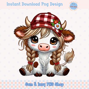 Jolie fille de la campagne vache sublimation design Western Highland vache Png graphiques décoration de ferme vache amant cadeaux, animaux de la ferme tote bag tshirt tasse