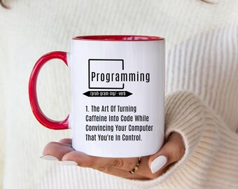 Programmer Gift, Programmer Mug, Funny Coffee Mug, Programming Word, Definition Mug Programming, Silly Mug, Programmer Quote, Mug Quote