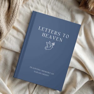 Custom Remembrance Journal - Letters to Heaven Personalised Notebook - Memorial Gift for Loved One - Personalised Grief Journal