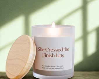 Geburtstagsgeschenk für Sie, Läuferkerze Geschenk, Ziellinie Feier, Achievement Geschenk für Frauen, handgegossene Öko-Kerze