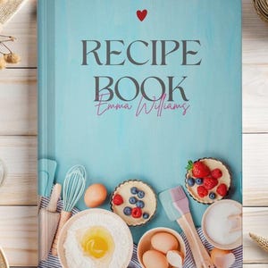 Personalized Recipe Book - Custom Cookbook for Home Chefs - Cooking Lover Gift - Custom Kitchen Journal - Blank Recipe Notebook for Families
