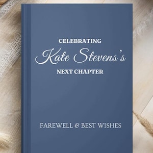 Personalized Farewell Guest Book - Retirement, Graduation, or New Job Gift - Custom New Beginnings Journal for the Next Chapter