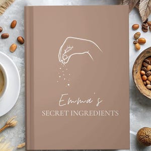 Personalized Recipe Journal, Custom Cooking Notebook, Personalized Name Cookbook, Chef Gift, Cooking Lover Gift, Custom Food Recipes Jounal