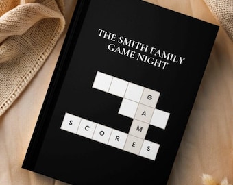 Benutzerdefinierte Familien Game Night Game Score Buch, Brettspiel Geschenke, Game Night Score Tracker, Geschenk für Paare, Familiengeschenk, Weihnachtsgeschenk