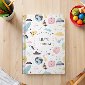 Cuaderno personalizado para niños, Diario personalizado para niños, Diario lindo personalizado, Cuaderno de trabajo escolar, Cumpleaños de niños, Regalo para hija, Regalo para hijo