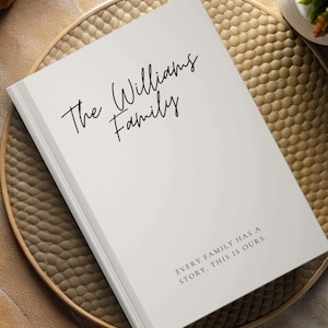 Diario familiar personalizado, cuaderno familiar, recuerdo personalizado, regalo familiar, momentos especiales en familia, regalo para casa nueva