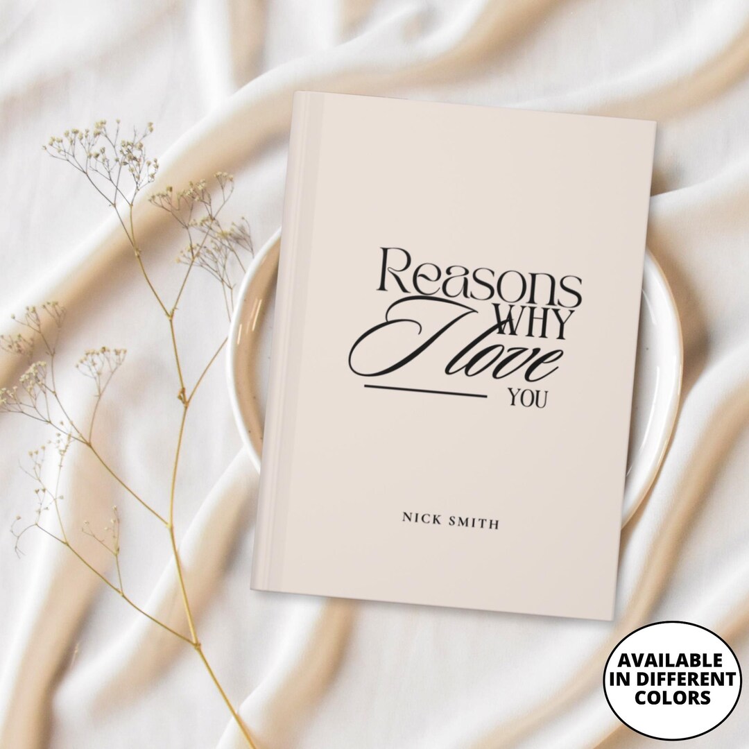 Notebook Reason Why Reasons Why I Love You Journal - Gift for Him - Boyfriend Gift ...