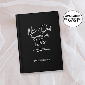 Custom Gift for First-Time Dad, Funny New Dad Gift, Baby Shower Gift for Dad, Custom Name and Year Dad Notebook, First Father&#39;s Day Gift