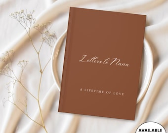 Geschenke für Nana, personalisiertes Namensjournal Oma, Geschenk von der Enkelin, liebe Oma, Verlust der Großmutter trauerndes Andenken