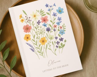 Bridal Shower Gift, Bride Journal, Gift for Her, Letters to the Bride, Bride Keepsake Book, Wedding Gift, Personalized Bride Gift