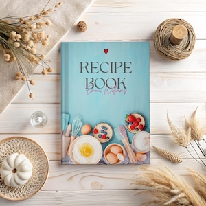 Personalized Recipe Book - Custom Cookbook for Home Chefs - Cooking Lover Gift - Custom Kitchen Journal - Blank Recipe Notebook for Families