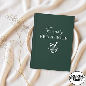Personalized Name Cookbook, Custom Food Recipes Book, Personalized Cooking Gift, Gift for Her, Cooking Journal