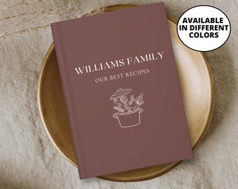 Custom Cookbook, Family Recipe Book, Personalized Recipe Notebook, Family Cookbook, Food Lover Gift, Recipe Journal, Cooking Gift