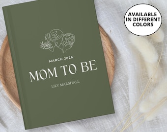 Expecting Mom Gift - Personalised Pregnancy Journal - Mom to Be Gift - Baby Shower Gift - Custom Name Pregnancy Keepsake
