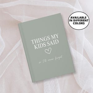 Cadeau pour maman, journal de citations pour enfants, livre amusant pour enfants, cadeau de famille, livre de souvenirs pour enfants, cadeau pour les parents, choses dites par mes enfants