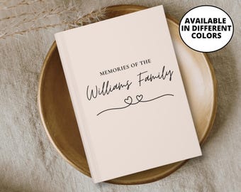 Libro de recuerdos familiares personalizado, diario personalizado, cuaderno personalizado, regalo para reunión familiar, regalo para padres primerizos, recuerdo familiar, regalo familiar