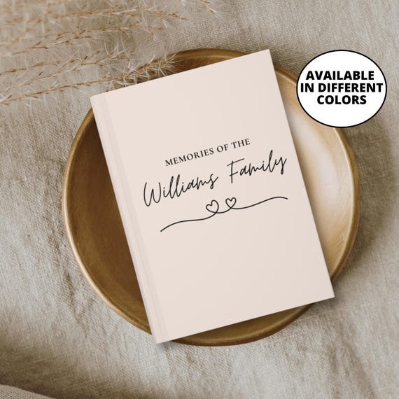 Personalized Family Memories Book,Personalized Journal, Custom Notebook, Family Reunion Gift, New Parents Gift, Family Keepsake, Family Gift